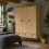 Juno Wardrobe 3 Doors 3 Drawers Natural Oak 1