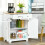 Colalu Wooden Kitchen Cabinet With Solid Natural Top 2 Doors 2 Drawers 8
