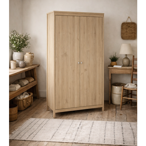 Gossmere Hickory Oak Effect Wardrobe 2 Doors