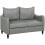 Yodilo Grey Faux Leather Marble Effect 2 Seater Sofa 2