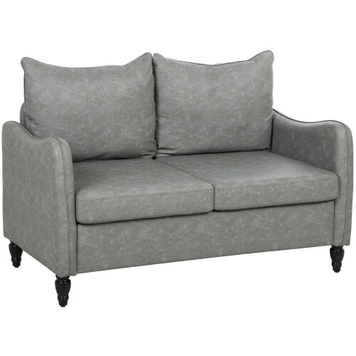 Yodilo Grey Faux Leather Marble Effect 2 Seater Sofa 1
