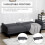 Nissa Grey Fabric 3 Seater Sofa Bed Diamond Tufted Back 7