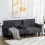 Nissa Grey Fabric 3 Seater Sofa Bed Diamond Tufted Back 9