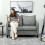 Yodilo Grey Faux Leather Marble Effect 2 Seater Sofa 9