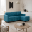Torono Light Blue Upholstered Modular L Shaped Sofa With Built In Storage 1