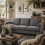 Sefa Grey 3 Seater Sofa With Integrated USB Ports And Cup Holders 1