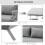 Nilara Light Grey 2 Seater Click Clack Sofa Bed Silver Metal Legs 4