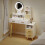 Rilu White Elegant Dressing Table With Integrated Storage Space 1