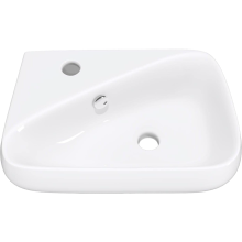 Small Ceramic Countertop Washbasin White 45x28x13 cm with Lotus Effect — ceramic sink, small sink, bathroom sink