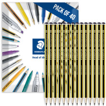 (B) Staedtler Noris 121 Graphite Pencils, Pack of 40