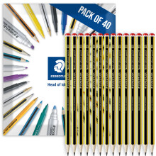 (HB) Staedtler Noris 121 Graphite Pencils, Pack of 40