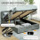 Rela 4FT6 Double Ottoman Bed Frame with Integrated Front Divan Drawer Storage In Grey 4