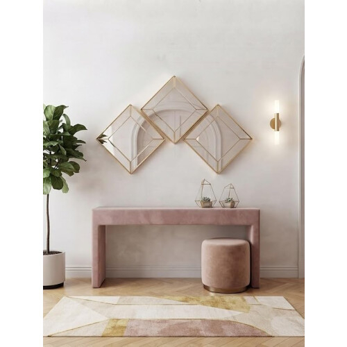6x Gold Contemporary Wall Mirror Frame Medium 30Cm 2