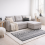 Kaba Fabric Light Grey 3 Seater Sofa Bed With Hidden Storage 1