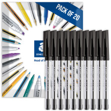(Black) Staedtler 430M Stick Ballpoint Medium Pens, Pack of 20