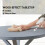 Revafa Metal Grey Round Garden Dining Table With Wood Effect 6