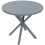 Revafa Metal Grey Round Garden Dining Table With Wood Effect 2