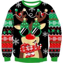 Pull de Noël Enfant en Tricot Chaud Motif Renne 11-12 Ans — vetement hiver garcon, sweat festif enfant, tenue fete ecole