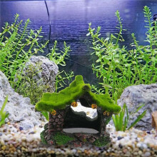 2X Casa de DecoracióN de Acuario Casa de Escondite Hueca de Resina, Accesorios de Madera Flotante de Registro de Peces Beta Tanque de DecoracióN de
