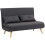 Faroco Linen Look Charcoal Grey 2 Seater Sofa Bed 2