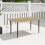 Safafa 150cm Metal Brown Rectangular Garden Dining Table With Slatted Top And Parasol Hole 4