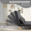 Faroco Linen Look Charcoal Grey 2 Seater Sofa Bed 6
