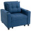 Norapa Fabric Dark Blue 3 In One Convertible Single Sofa Bed 2