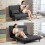 Faroco Linen Look Charcoal Grey 2 Seater Sofa Bed 9