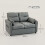 Pamazi Grey Faux Leather 2 Seater Sofa 3