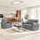 Pamazi Grey Faux Leather 2 Seater Sofa 6