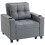 Soliri Grey Upholstered 3 In One Convertible Single Sofa Bed Tufted Cushion 2