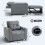Soliri Grey Upholstered 3 In One Convertible Single Sofa Bed Tufted Cushion 4