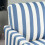Yosefi Blue And White Velvet Cuddle Accent Sofa Stripe Design 6