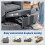 Soliri Grey Upholstered 3 In One Convertible Single Sofa Bed Tufted Cushion 5