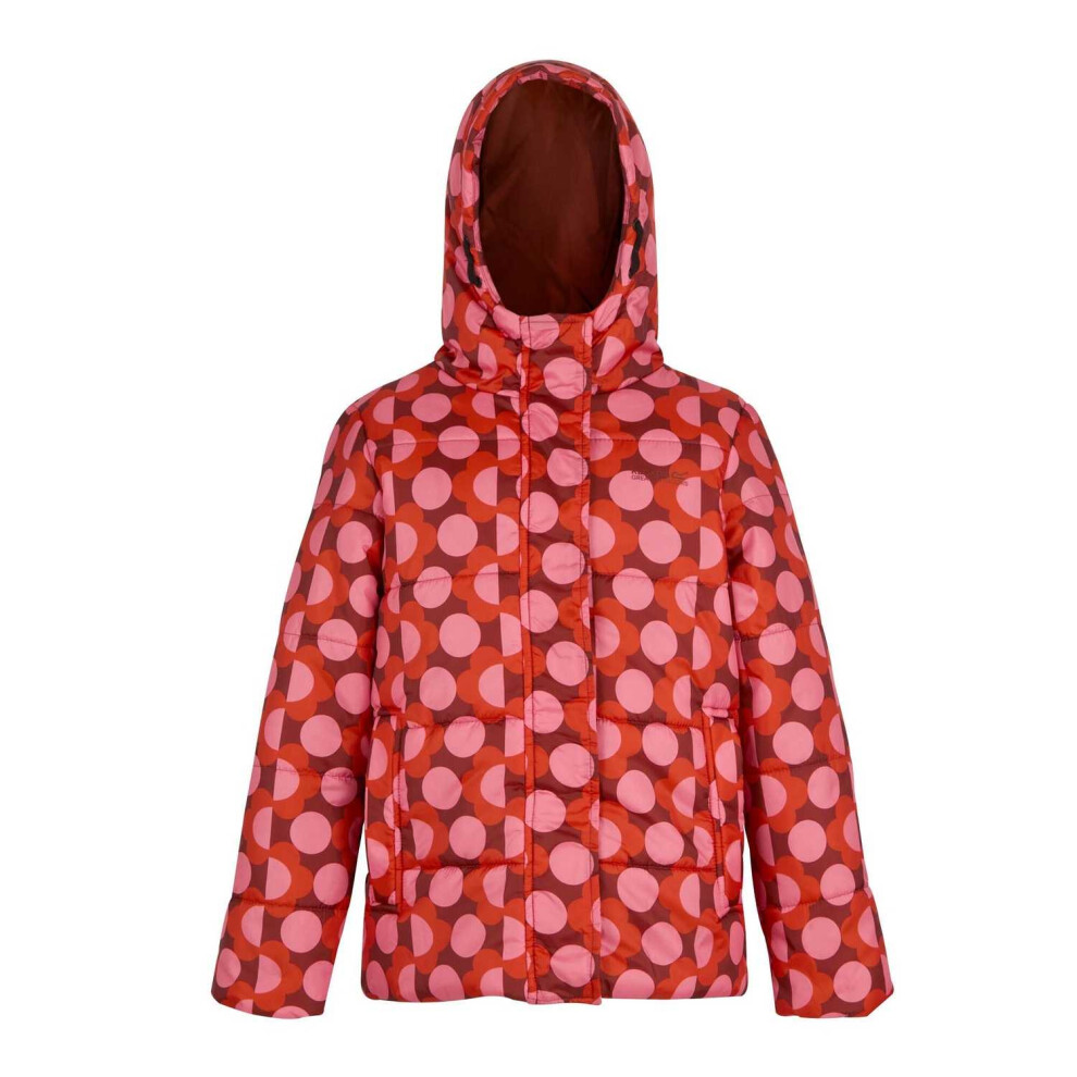 Regatta (5-6 Years, Red/Burnt Henna) Girls Orla Kiely Daisy Padded Jacket