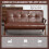 Kara Faux Leather Brown Compact 2 Seater Sofa With Tufted Back 6