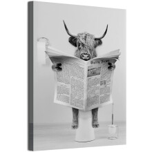 Canvas Print Funny Animals Poster Wall Decoration 60x90 cm — animal art bathroom, funny animal poster, wall decor 60x90