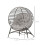 Lenika Oversized Rattan Light Grey Egg Chair With Cushion And Side Storage Pocket 3