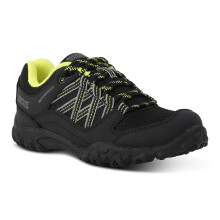 (10 UK Child, Black/Lime Punch) Regatta Childrens/Kids Edgepoint Waterproof Walking Shoes
