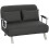 Fiyo Fabric Dark Grey 2 Seater Click Clack Sofa Bed 2