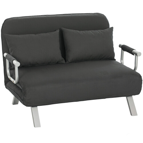 Fiyo Fabric Dark Grey 2 Seater Click Clack Sofa Bed 1