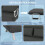 Fiyo Fabric Dark Grey 2 Seater Click Clack Sofa Bed 5
