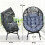 Lilo Rattan Grey And Black String Style Egg Chair With Padded Cushion 3