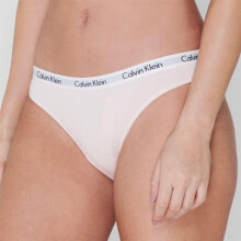 (12 UK, White/Black) Calvin Klein Womens/Ladies Carousel Cotton Blend Bikini Bottoms