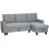Fima Light Grey Fabric Upholstered 3 Seater Sofa Bed With Storage 2