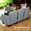 Fima Light Grey Fabric Upholstered 3 Seater Sofa Bed With Storage 4