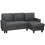 Lulo Dark Grey Fabric Upholstered 3 Seater Sofa Bed With Storage 2