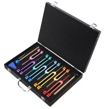 Colorful Chakras Tuning Fork Sets Diapason Healing Tuning Fork Meditation Forks Portable Percussion Instruments