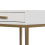 Ravenna White Gloss and Gold Bedside Table with Drawer 6