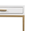 Ravenna White Gloss and Gold Bedside Table with Drawer 8